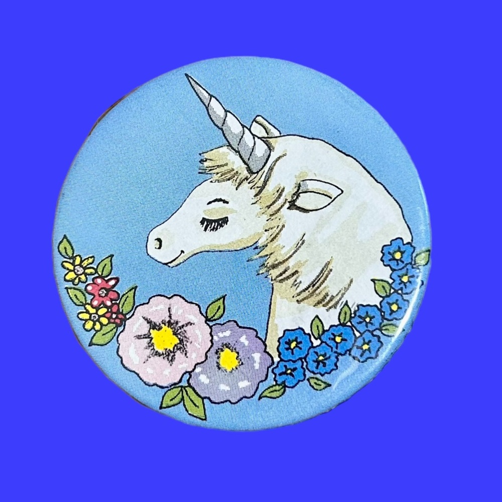 Vintage Unicorn Button.